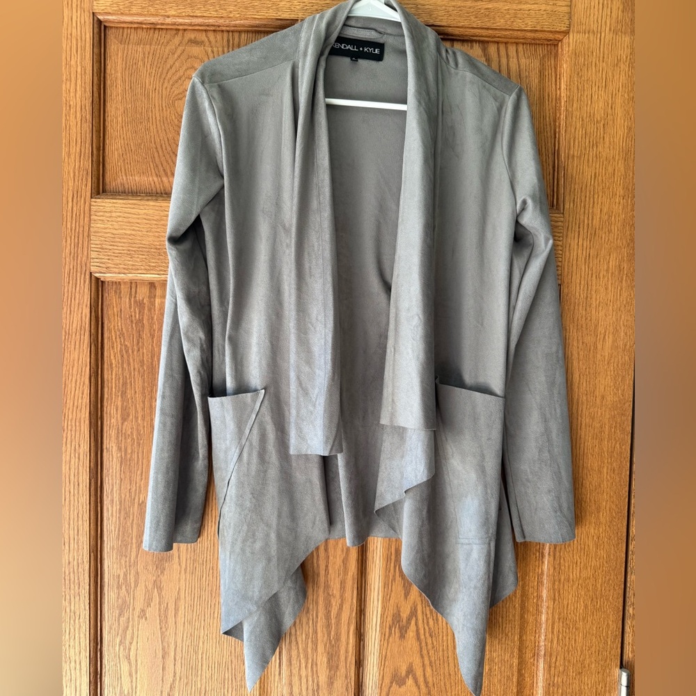 Kendall & Kylie Gray Draped Cardigan